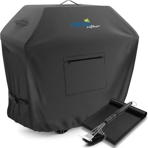 Nestl BBQ Grillabdeckung mit Reißverschlusstasche vorne, 6 Grillmatten & Grillbürste – wasserdichte Gasgrillabdeckung, UV- & lichtbeständige Grillabdeckung – 183,9 cm, Schwarz Nestl BBQ Grillabdeckung mit Reißverschlusstasche vorne, 6 Grillmatten & Grillbürste – wasserdichte Gasgrillabdeckung, UV- & lichtbeständige Grillabdeckung – 183,9 cm, Schwarz von Nestl