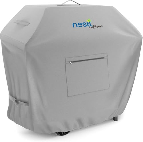 Nestl Grillabdeckung mit Fronttasche mit Reißverschluss – wasserdichte Gasgrillabdeckung, langlebig, UV- und lichtbeständige Grillabdeckung, 183 cm, Grau Nestl Grillabdeckung mit Fronttasche mit Reißverschluss – wasserdichte Gasgrillabdeckung, langlebig, UV- und lichtbeständige Grillabdeckung, 183 cm, Grau von Nestl