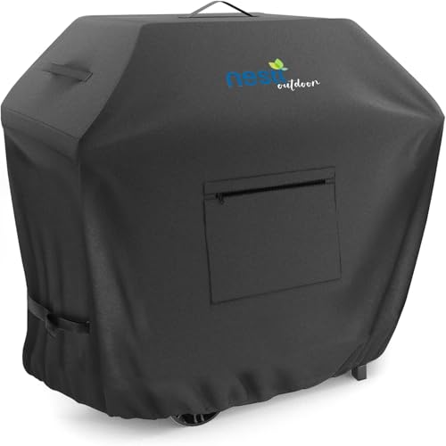 Nestl Grillabdeckung mit Fronttasche mit Reißverschluss – wasserdichte Gasgrillabdeckung, langlebig, UV- und lichtbeständige Grillabdeckung – 183 cm, Schwarz Nestl Grillabdeckung mit Fronttasche mit Reißverschluss – wasserdichte Gasgrillabdeckung, langlebig, UV- und lichtbeständige Grillabdeckung – 183 cm, Schwarz von Nestl