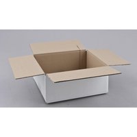 Nestler Wellpapp-Faltkartons 1-wellig weiß 26,0 x 22,0 x 10,0 cm von Nestler