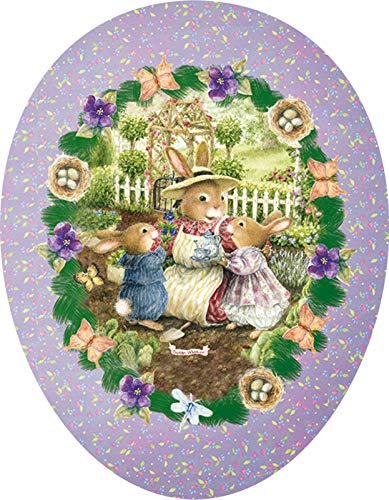 Nestler XL Osterei zum Befüllen 25cm - Handgemachte Eier aus Pappe mit Motiv Holly Pond Hill - Gemüsebeet - Liebevolles Ostergeschenk (Holly Pond Hill - Gemüsebeet) von Nestler