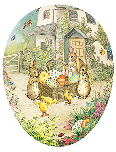 Nestler XL Osterei zum Befüllen Größe 25 cm Motiv - Eierkorb von Beatrix Potter - Handgemachte Eier aus Pappe - EIN liebevolles Ostergeschenk von Nestler