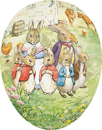 Nestler XL Osterei zum Befüllen Größe 25 cm Motiv - Familienausflug von Beatrix Potter - Handgemachte Eier aus Pappe - EIN liebevolles Ostergeschenk von Nestler