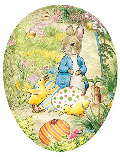 Nestler XXL 35 cm Osterei zum Befüllen - Handgemachte Eier aus Pappe - Motiv Beatrix Potter Eierfund - Liebevolles Ostergeschenk von Nestler