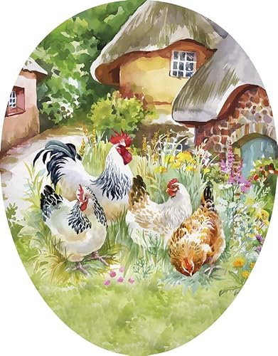 Nestler XXL Osterei zum Befüllen Größe 35 cm Motiv - Landleben - Handgemachte Eier aus Pappe - EIN liebevolles Ostergeschenk von Nestler