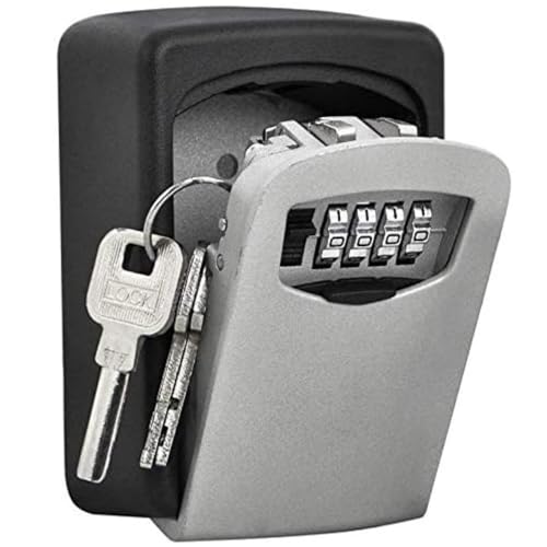 Nestling® Hohe Sicherheit der Polizei Safe Key, Wanduhr 4 Zahlen Schlüssel Premiumqualität hohe Sicherheit Combination Lock Speichern von Schlüsseln von Nestling