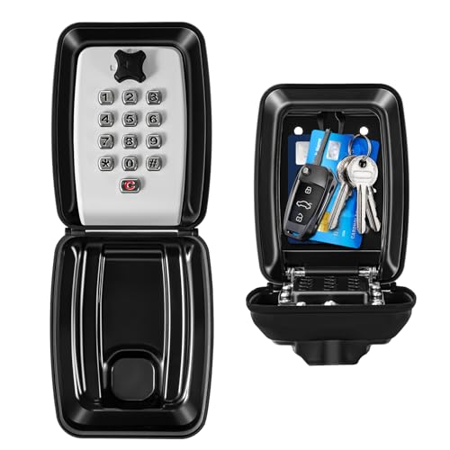 Nestling® Schlüsselkasten für den Außenbereich, großer Schlüsselkasten, wasserdicht, mit 12-stelligem Code, sehr robust, für Haus, Fabrik, Garage, Airbnb, Grau, X-Large, BH014 von Nestling