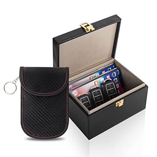 Nestling Keyless Go Schutz Autoschlüssel Box, Faraday Box für Autoschlüssel, Große RFID Blocker Box mit 2 Autoschlüssel Schutz Keyless Faraday Tasche, Diebstahlsicherungs Keyless Go Schutz Box Nestling Keyless Go Schutz Autoschlüssel Box, Faraday Box für Autoschlüssel, Große RFID Blocker Box mit 2 Autoschlüssel Schutz Keyless Faraday Tasche, Diebstahlsicherungs Keyless Go Schutz Box von Nestling