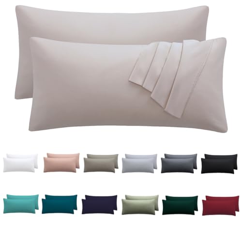 Nesture Kissenbezug 40 x 60 2er Set - kopfkissenbezug 40x60 cm Beige, 100% Mikrofaser kissenbezüge mit Reißverschluss, Weich und Bügelfrei Nesture Kissenbezug 40 x 60 2er Set - kopfkissenbezug 40x60 cm Beige, 100% Mikrofaser kissenbezüge mit Reißverschluss, Weich und Bügelfrei von Nesture