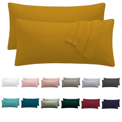 Nesture Kissenbezug 40 x 60 2er Set - kopfkissenbezug 40x60 cm Gelb, 100% Mikrofaser kissenbezüge mit Reißverschluss, Weich und Bügelfrei Nesture Kissenbezug 40 x 60 2er Set - kopfkissenbezug 40x60 cm Gelb, 100% Mikrofaser kissenbezüge mit Reißverschluss, Weich und Bügelfrei von Nesture