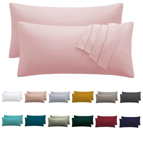 Nesture Kissenbezug 40 x 60 2er Set - kopfkissenbezug 40x60 cm Puderrosa, 100% Mikrofaser kissenbezüge mit Reißverschluss, Weich und Bügelfrei Nesture Kissenbezug 40 x 60 2er Set - kopfkissenbezug 40x60 cm Puderrosa, 100% Mikrofaser kissenbezüge mit Reißverschluss, Weich und Bügelfrei von Nesture