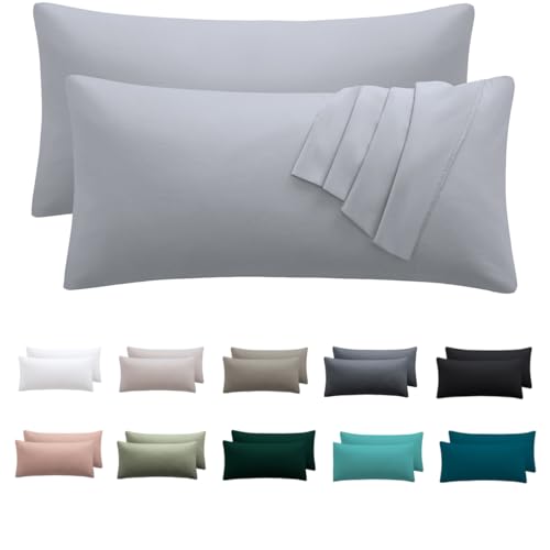 Nesture Kissenbezug 40 x 70 2er Set - kopfkissenbezug 40x70 cm Grau, 100% Mikrofaser kissenbezüge mit Reißverschluss, Weich und Bügelfrei Nesture Kissenbezug 40 x 70 2er Set - kopfkissenbezug 40x70 cm Grau, 100% Mikrofaser kissenbezüge mit Reißverschluss, Weich und Bügelfrei von Nesture