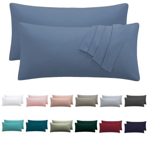 Nesture Kissenbezug 40 x 80 2er Set - kopfkissenbezug 40x80 cm Blau, 100% Mikrofaser kissenbezüge mit Reißverschluss, Weich und Bügelfrei Nesture Kissenbezug 40 x 80 2er Set - kopfkissenbezug 40x80 cm Blau, 100% Mikrofaser kissenbezüge mit Reißverschluss, Weich und Bügelfrei von Nesture