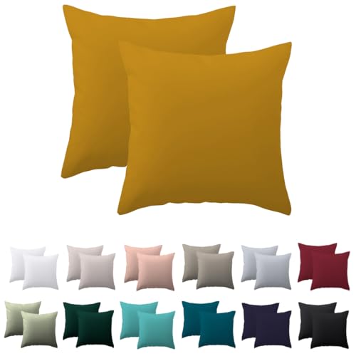 Nesture Kissenbezug 80 x 80 2er Set - kopfkissenbezug 80x80 cm Gelb, 100% Mikrofaser kissenbezüge mit Reißverschluss, Weich und Bügelfrei Nesture Kissenbezug 80 x 80 2er Set - kopfkissenbezug 80x80 cm Gelb, 100% Mikrofaser kissenbezüge mit Reißverschluss, Weich und Bügelfrei von Nesture