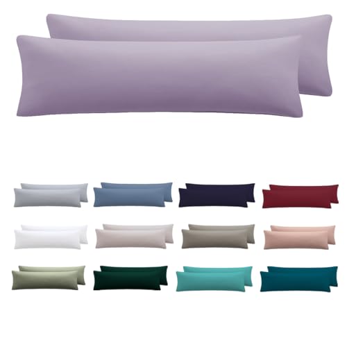 Nesture Seitenschläferkissen Bezug 40 x 145 2er Set - Kissenbezug 40x145 cm Lavendel, 100% Mikrofaser kopfkissenbezug mit Reißverschluss, Weich und Bügelfrei Nesture Seitenschläferkissen Bezug 40 x 145 2er Set - Kissenbezug 40x145 cm Lavendel, 100% Mikrofaser kopfkissenbezug mit Reißverschluss, Weich und Bügelfrei von Nesture