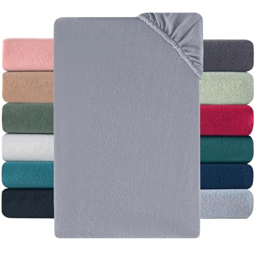 Nesture Winter Thermo Fleece Spannbettlaken 140x200cm, kuschelig weich Spannbetttuch, Flausch Warm Bettlaken | Farbe: Grau von Nesture