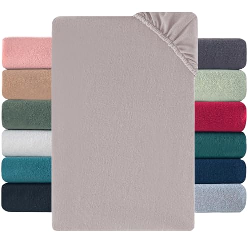Nesture Winter Thermo Fleece Spannbettlaken 180x200cm, kuschelig weich Spannbetttuch, Flausch Warm Bettlaken | Farbe: Beige von Nesture