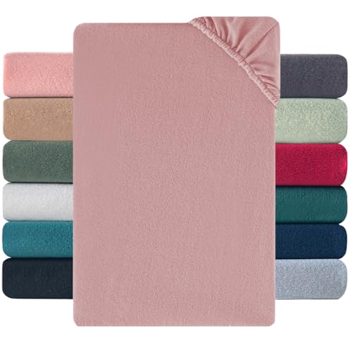 Nesture Winter Thermo Fleece Spannbettlaken 180x200cm, kuschelig weich Spannbetttuch, Flausch Warm Bettlaken | Farbe: Rosa von Nesture