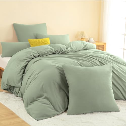 Nesture Winter Warme Thermo Fleece Bettwäsche 220x240, Kuschelig weich Bettwäsche Sets 3 teilig, 1 Bettbezug 220x240cm flauschig + 2 Kissenbezug 80x80 mit Reißverschluss, Salbeigrün Nesture Winter Warme Thermo Fleece Bettwäsche 220x240, Kuschelig weich Bettwäsche Sets 3 teilig, 1 Bettbezug 220x240cm flauschig + 2 Kissenbezug 80x80 mit Reißverschluss, Salbeigrün von Nesture