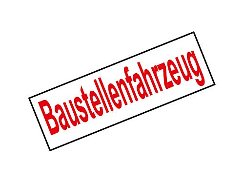 5 x Aufkleber Set Schild Baustellenfahrzeug von NetSpares