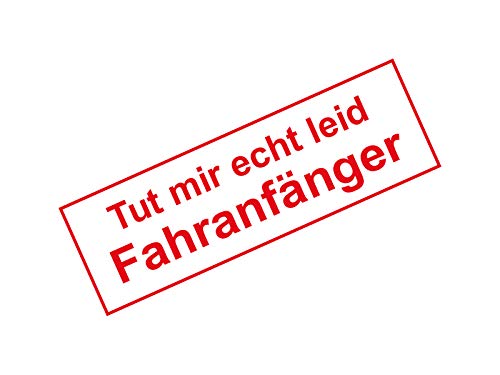 5 x Aufkleber Set Schild Fahranfänger tut mir echt leid von NetSpares