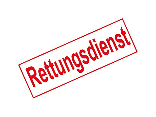 5 x Aufkleber Set Schild Rettungsdienst von NetSpares