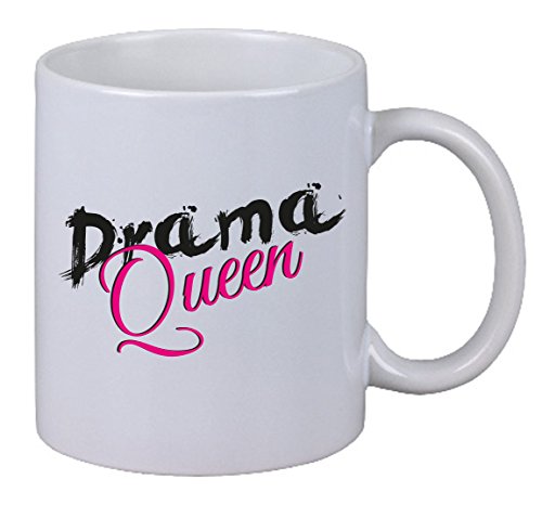 Netspares 144379279 Kaffee Tasse Drama Queen Köigin Geschenk Weihnachten Büro Arbeit Chef Boss, Weiß von Netspares