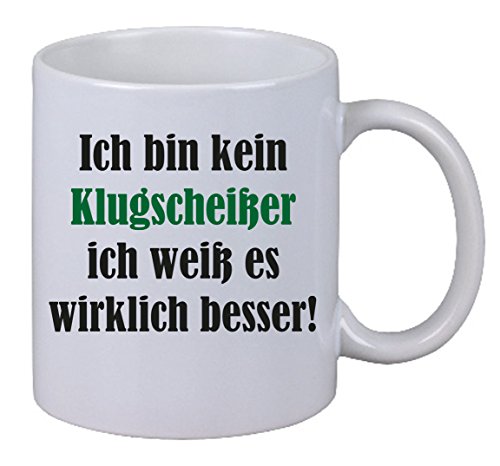 Netspares Kaffee Tasse Ich Bin Kein Klugscheißer Ich Weiß es Wirklich Besser! Fun X-Mas Netspares Kaffee Tasse Ich Bin Kein Klugscheißer Ich Weiß es Wirklich Besser! Fun X-Mas von Netspares