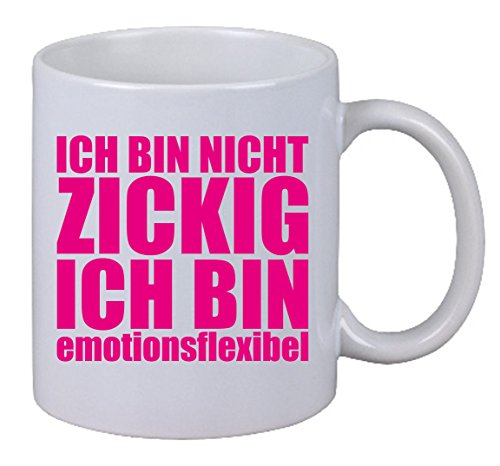 NetSpares Kaffee Tasse Ich Bin Nicht zickig ich Bin emotionsflexibel Magenta Font X-Mas von NetSpares