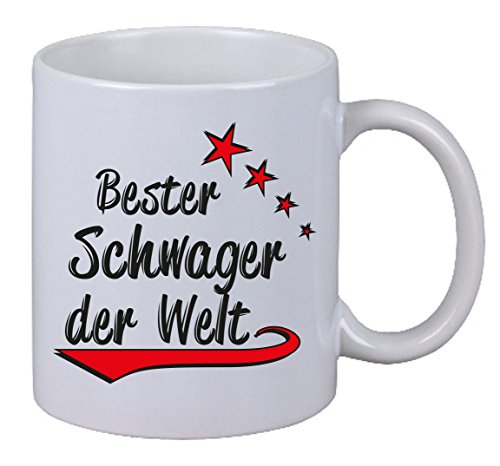 Netspares 118862407 Kaffee Tasse Kaffebecher Merry X-Mas Bester Schwager Der Welt Geschenk Christmas, Weiß von Netspares