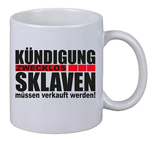 Netspares 131368656 Kaffee Tasse Kündigung Zwecklos Sklaven Müssen Verkauft Werden Arbeit Geschenk, Weiß von Netspares