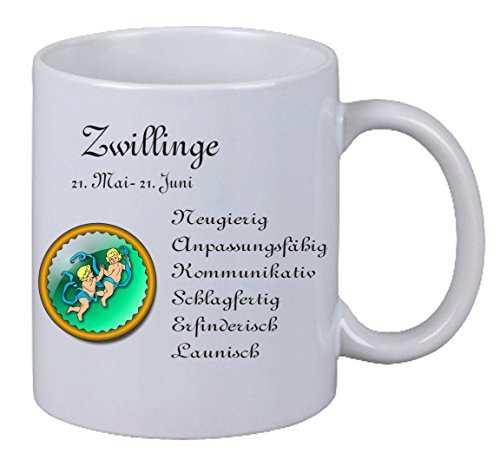 NetSpares Kaffee Tasse Sternzeichen Zwillinge Geschenk Weihnachten Geburtstag Familie von NetSpares