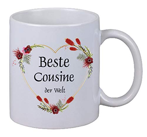 NetSpares Kaffee Tasse Beste Cousine der Welt Weihnachten Geburtstag Geschenk von NetSpares