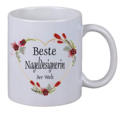 NetSpares Kaffee Tasse Beste Nageldesignerin der Welt Weihnachten Geburtstag Geschenk von NetSpares