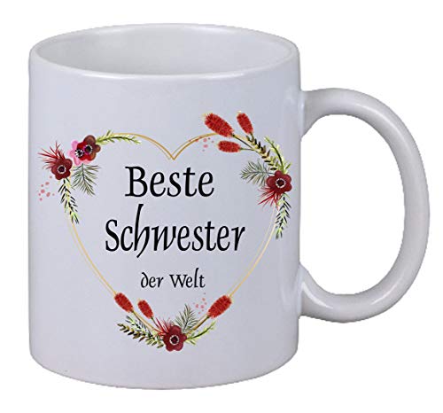 Netspares Kaffee Tasse Beste Schwester der Welt Weihnachten Geburtstag Geschenk von Netspares