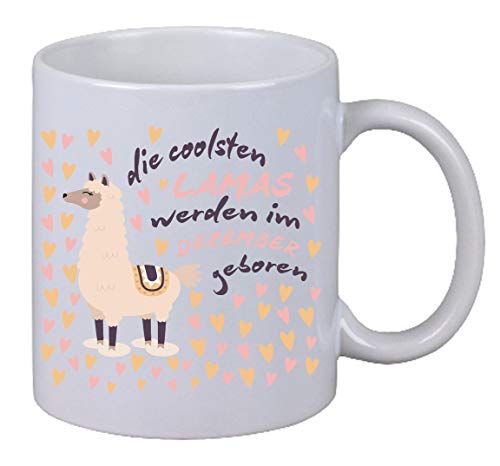 NetSpares Kaffee Tasse Die coolsten Lamas Werden im Dezember geboren Gag Geburtstag Geschenk Weihnachten von NetSpares