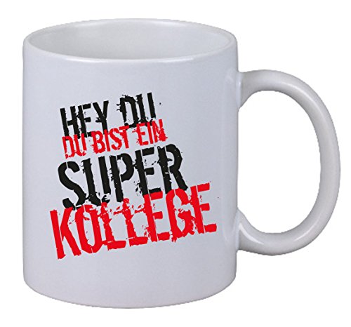 NetSpares Kaffee Tasse Hey Du bist EIN Super Kollege Geschenk Weihnachten Fun Gag Büro von NetSpares