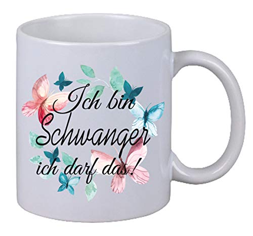 NetSpares Kaffee Tasse Ich Bin schwanger ich darf das Weihnachten Geburtstag Geschenk von NetSpares