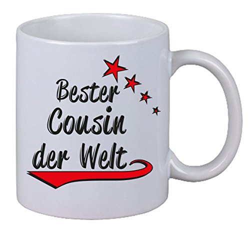 NetSpares Kaffee Tasse Kaffebecher Merry X-Mas Bester Cousin der Welt Geschenk Christmas von NetSpares