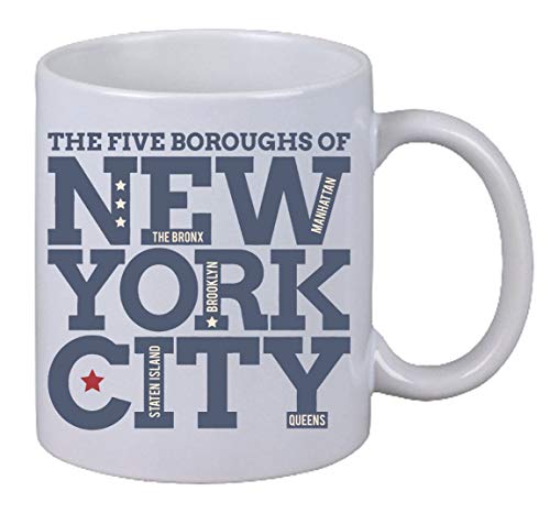 NetSpares Kaffee Tasse The Five Boroughs of New York City The Bronx Manhattan Brooklyn von NetSpares