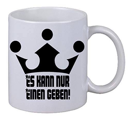 Netspares 118863395 Kaffeetasse Becher Es kann nur einen geben Krone Geschenk Geburtstag Fun, Weiß von NetSpares