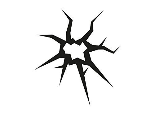 Plott Aufkleber Glasbruch Scherben Klier Riss Atrappe Falle Gag Fun Sticker von NetSpares
