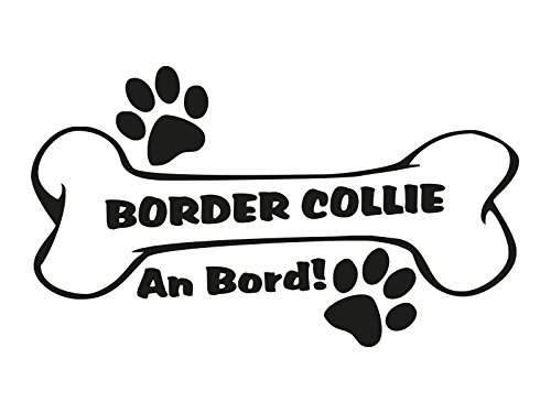 Plott Aufkleber Hundeknochen Border Collie An Bord Pfote Hund Dog Bone von NetSpares