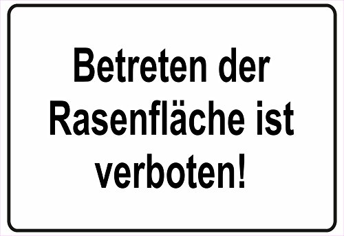 Schild Hinweisschild Hinweis Betreten der Rasenfläche verboten Rasen Verbot von NetSpares