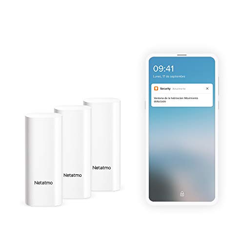 NETATMO DTG-EC Sensores Inteligentes para Puertas Y Ventanas, Inalámbricos, UNA Pieza, Pack 3, Con Detección De Vibraciones Intelligente Türen und Fenster, Mehrfarbig, einheitsgröße von Netatmo