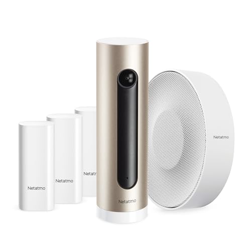 Netatmo Intelligentes Video-Alarmsystem, WiFi Innenkamera + 110 DB drahtlose Sirene + 3 Öffnungsmelder für Türen und Fenster, NBU-ICSS-EUU von Netatmo