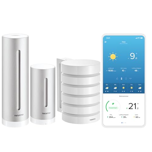 Netatmo Smarte Wetterstation mit Wandhalterung - WLAN & - Funktionelles Schutzgehäuse Für Die Smarte Wetterstation, Schutz Für Das AuÃŸenmodul Der Smarten Wetterstation Mit WLAN-Verbindung, NRS-WW von Netatmo