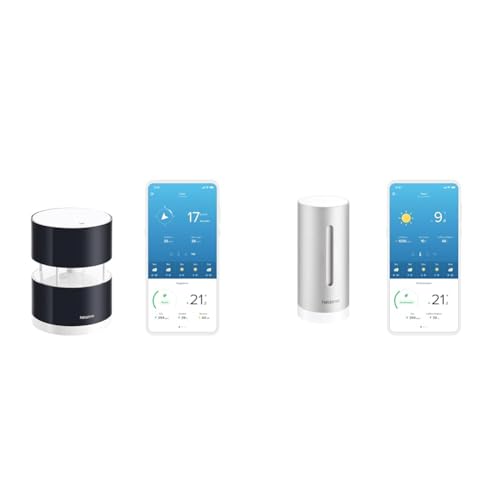 Netatmo Windmesser für Netatmo-Wetterstation, schwarz, NWA01-WW & Zusätzliches Modul für Wetterstation, silber - Netatmo, NIM01-WW von Netatmo