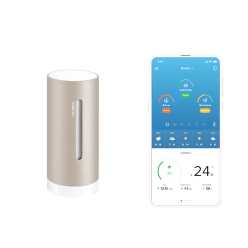 Netatmo Zusätzliches Smartes Innenmodul für Netatmo Wetterstation, Überwachung von Temperatur, Luftfeuchtigkeit und Luftqualität (CO2), NIM-S-WW, Zubehör, Sand von Netatmo