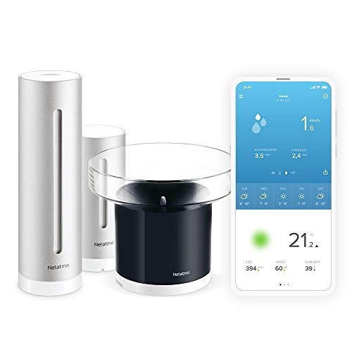 Set Netatmo Smarte Wetterstation + Regenmesser + WLAN + Funk + Innen- und Außensensor + Amazon Alexa von Netatmo